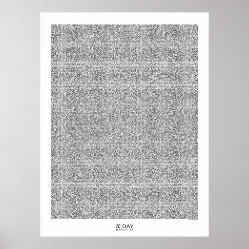 Pi art _ Graphic Pi to the 31415th decimal place Poster