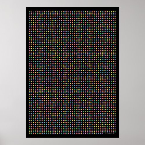 Pi art _ Pi to the 3141th decimal place Poster