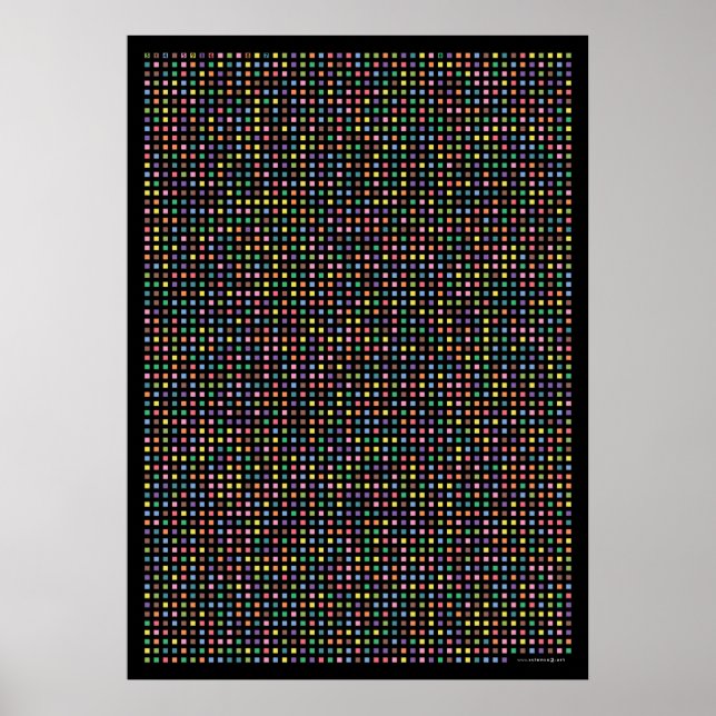 Pi art - Pi to the 3,141th decimal place Poster (Front)