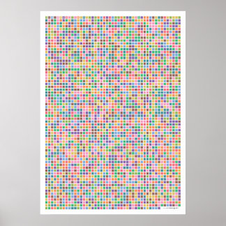 Pi art - Pi to the 3,141th decimal place Poster
