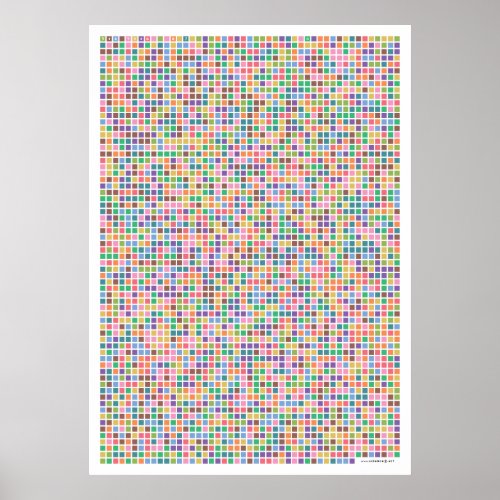 Pi art _ Pi to the 3141th decimal place Poster