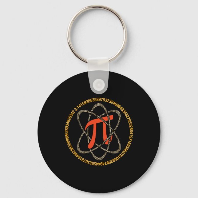 Pi Atom - Pi Day And Math Lover Gift  Keychain (Front)