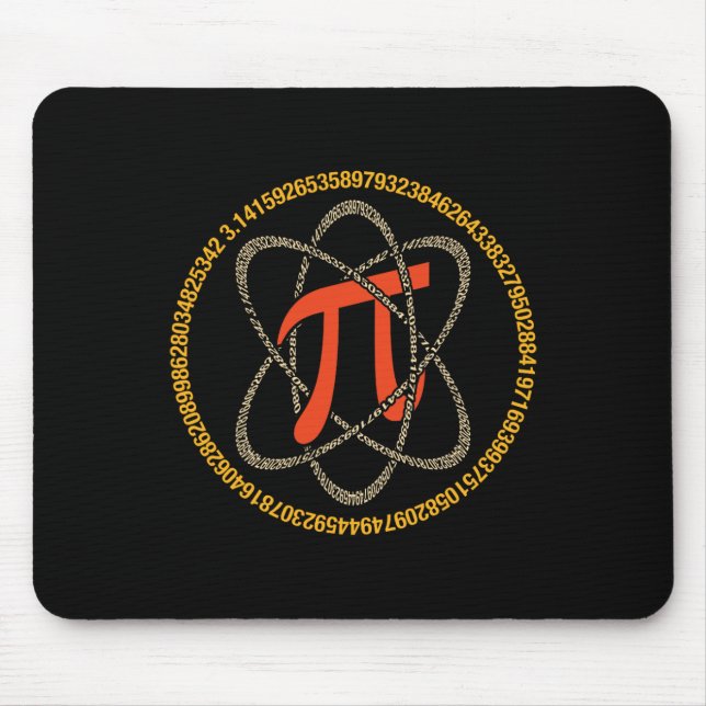 Pi Atom - Pi Day And Math Lover Gift  Mouse Pad (Front)