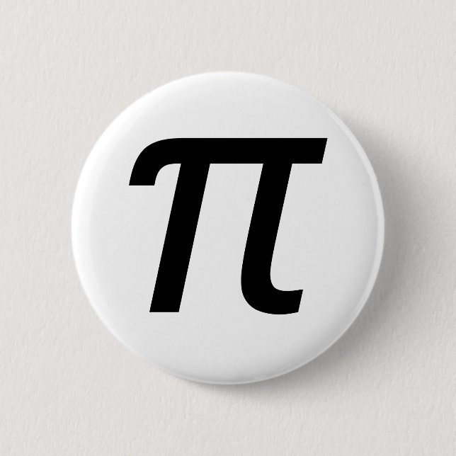 Pi Badge Pinback Button (Front)