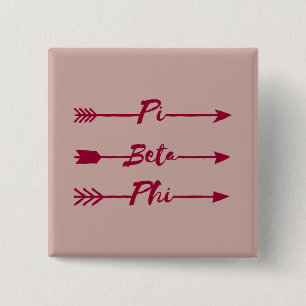Pi Beta Phi Arrows Pinback Button