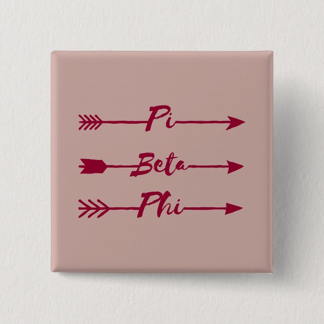 Pi Beta Phi Arrows Pinback Button (Front)