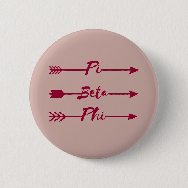 Pi Beta Phi Arrows Pinback Button (Front)