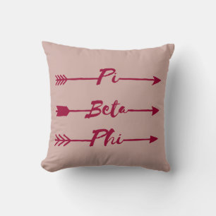 Pi Beta Phi Arrows Throw Pillow