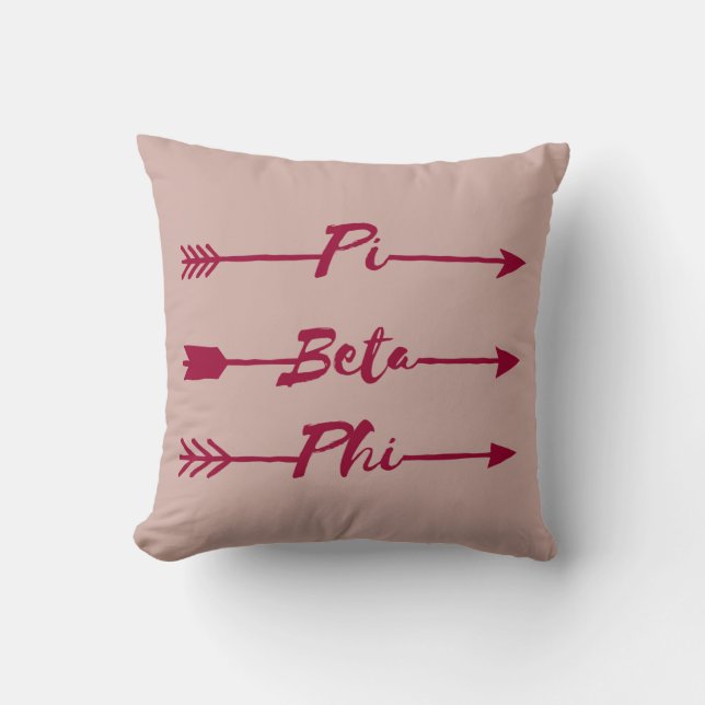 Pi Beta Phi Arrows Throw Pillow (Front)