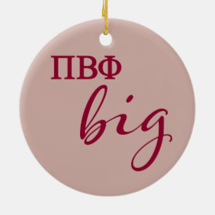 Pi Beta Phi Big Script Ceramic Ornament