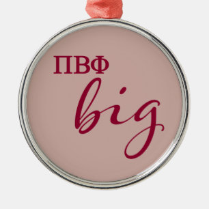 Pi Beta Phi Big Script Metal Ornament