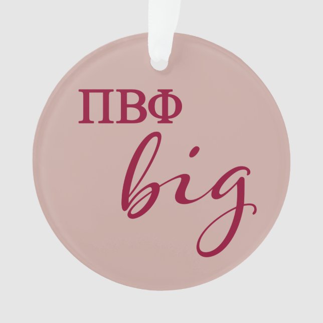 Pi Beta Phi Big Script Ornament (Front)