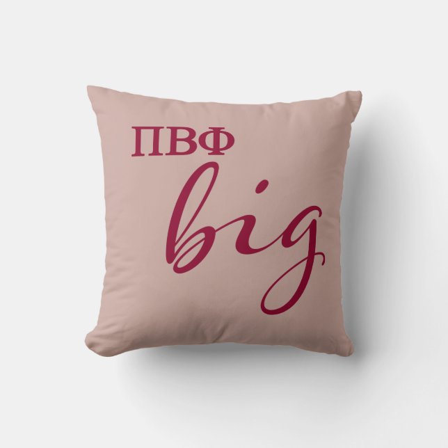 Pi Beta Phi Big Script Throw Pillow (Front)