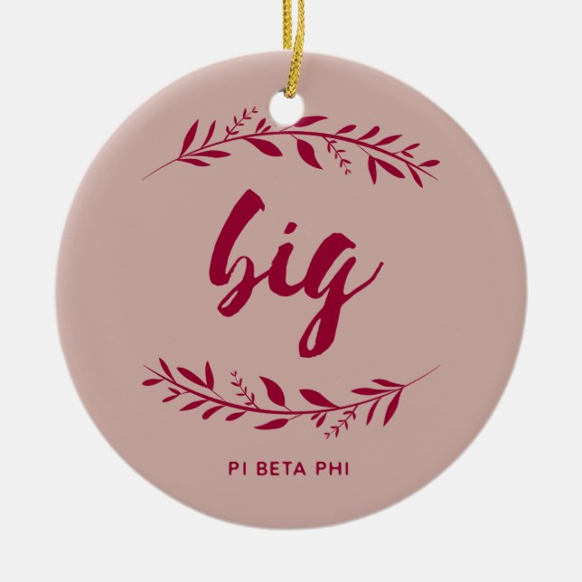 Pi Beta Phi Big Wreath Ceramic Ornament (Front)