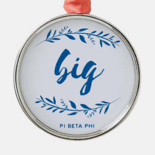 Pi Beta Phi Big Wreath Metal Ornament
