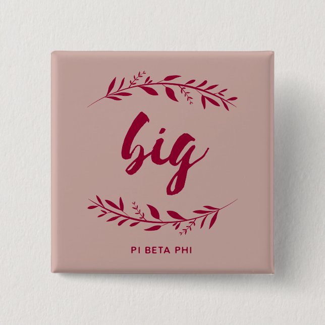 Pi Beta Phi Big Wreath Pinback Button (Front)