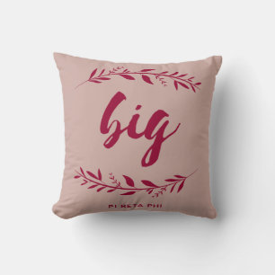 Pi Beta Phi Big Wreath Throw Pillow