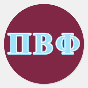 Pi Beta Phi Blue Letters Classic Round Sticker