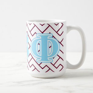 Pi Beta Phi Blue Letters Coffee Mug
