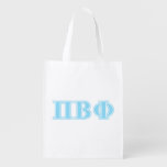 Pi Beta Phi Blue Letters Grocery Bag at Zazzle