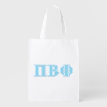 Pi Beta Phi Blue Letters Grocery Bag by pibetaphi at Zazzle