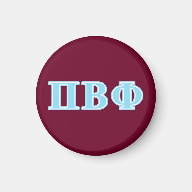 Pi Beta Phi Blue Letters Magnet (Front)