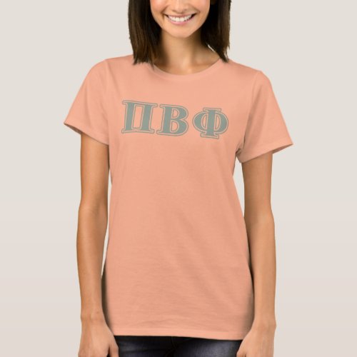 Pi Beta Phi Blue Letters T_Shirt