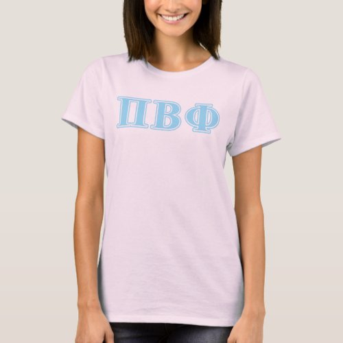 Pi Beta Phi Blue Letters T_Shirt