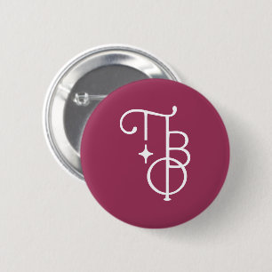 Pi Beta Phi Elegant Greek Letters Button