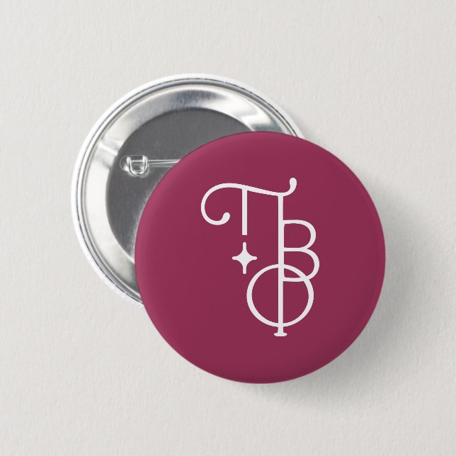 Pi Beta Phi Elegant Greek Letters Button (Front & Back)