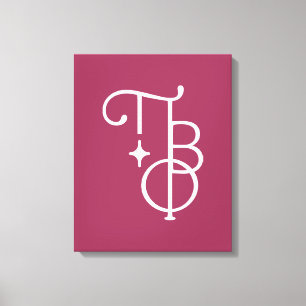 Pi Beta Phi Elegant Greek Letters Canvas Print