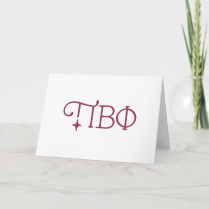 Pi Beta Phi Elegant Greek Letters Card