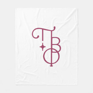 Pi Beta Phi Elegant Greek Letters Fleece Blanket