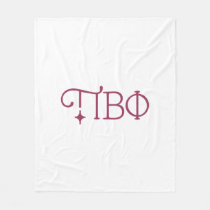 Pi Beta Phi Elegant Greek Letters Fleece Blanket