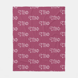Pi Beta Phi Elegant Greek Letters Fleece Blanket