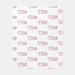Pi Beta Phi Elegant Greek Letters Fleece Blanket