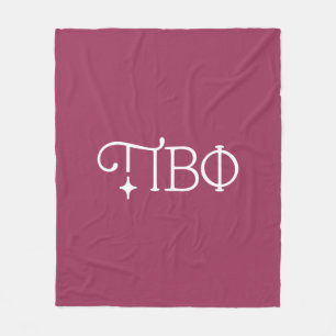 Pi Beta Phi Elegant Greek Letters Fleece Blanket
