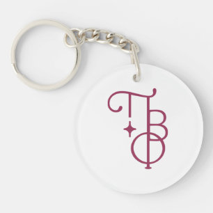 Pi Beta Phi Elegant Greek Letters Keychain