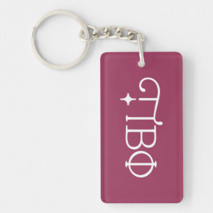 Pi Beta Phi Elegant Greek Letters Keychain