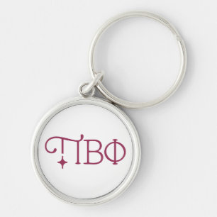 Pi Beta Phi Elegant Greek Letters Keychain