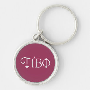 Pi Beta Phi Elegant Greek Letters Keychain