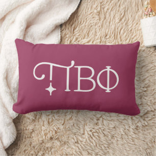Pi Beta Phi Elegant Greek Letters Lumbar Pillow