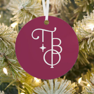 Pi Beta Phi Elegant Greek Letters Metal Ornament