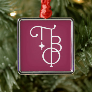 Pi Beta Phi Elegant Greek Letters Metal Ornament