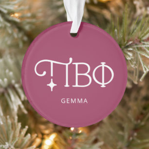 Pi Beta Phi Elegant Greek Letters Ornament