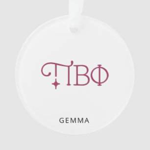 Pi Beta Phi Elegant Greek Letters Ornament