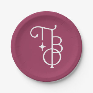 Pi Beta Phi Elegant Greek Letters Paper Plates