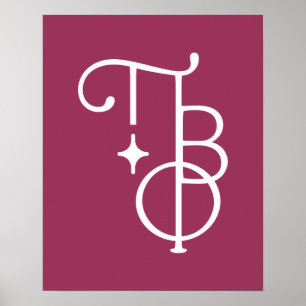Pi Beta Phi Elegant Greek Letters Poster