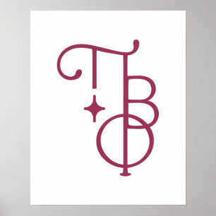 Pi Beta Phi Elegant Greek Letters Poster