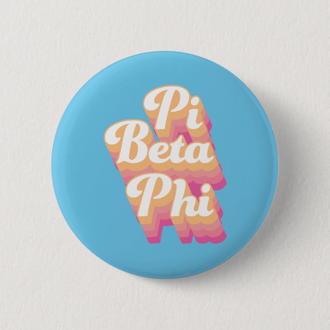 Pi Beta Phi | Groovy Script Button (Front)